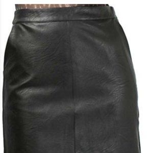 TOPSHOP LEATHER PENCIL SKIRT